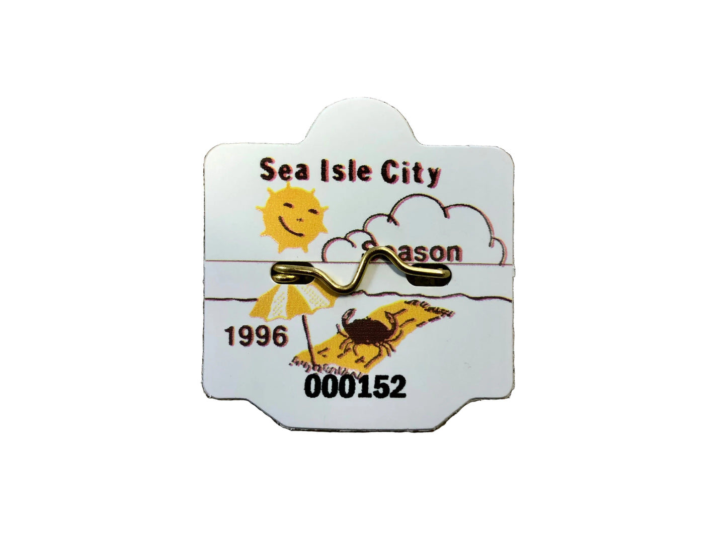 RETRO Sea Isle City 1996 Seasonal Beach Tag