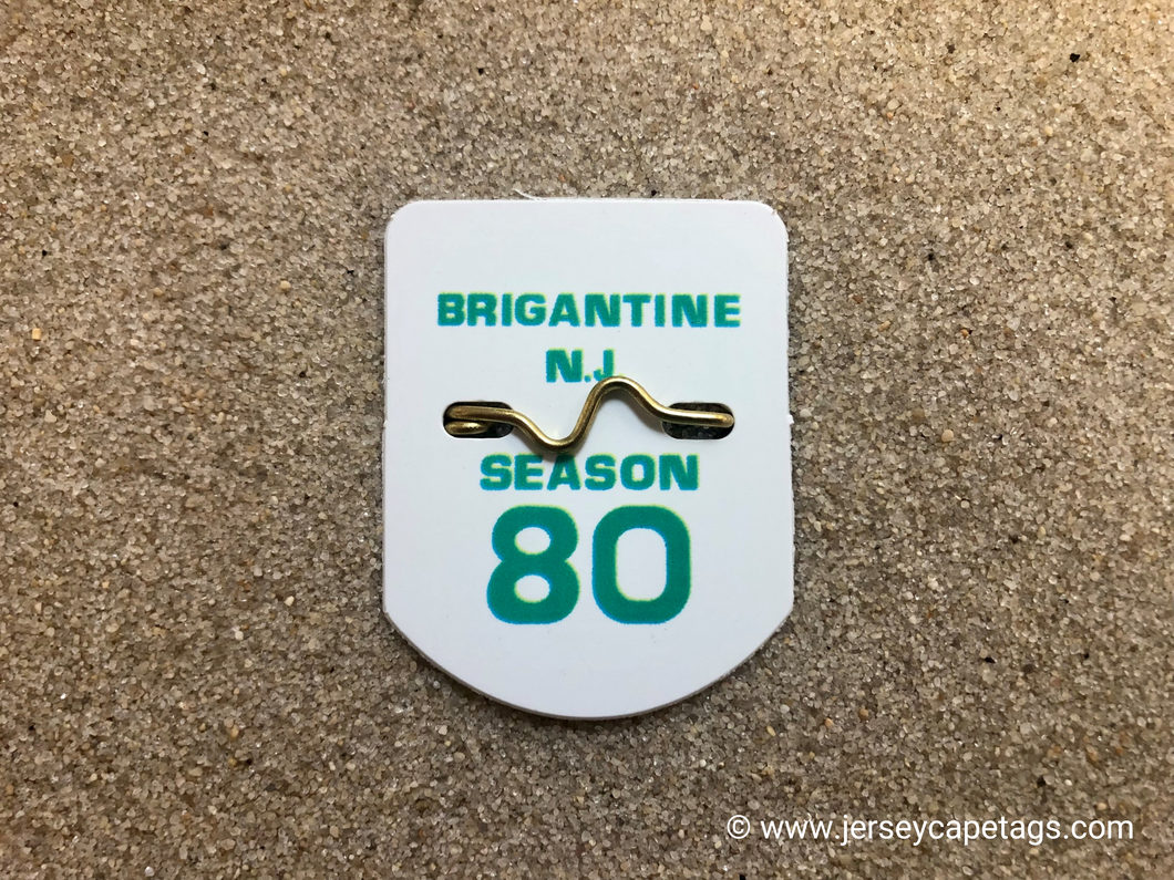 Brigantine 1980 Seasonal Beach Tag