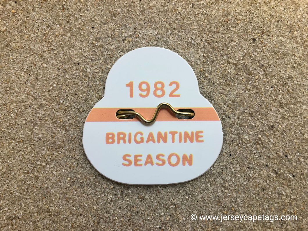 Brigantine 1982 Seasonal Beach Tag