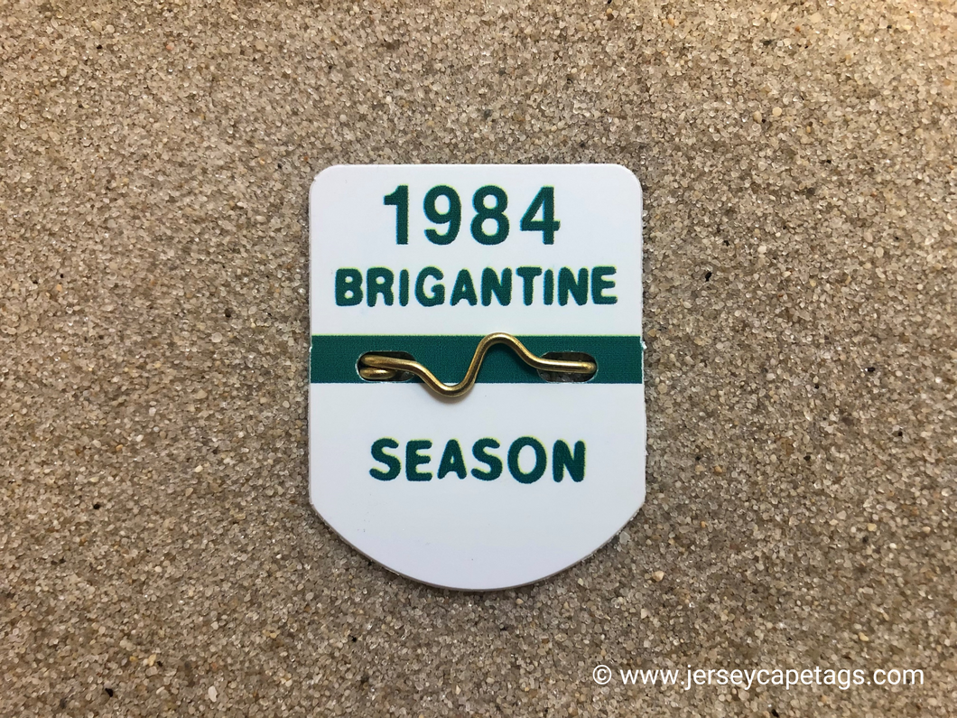 Brigantine 1984 Seasonal Beach Tag