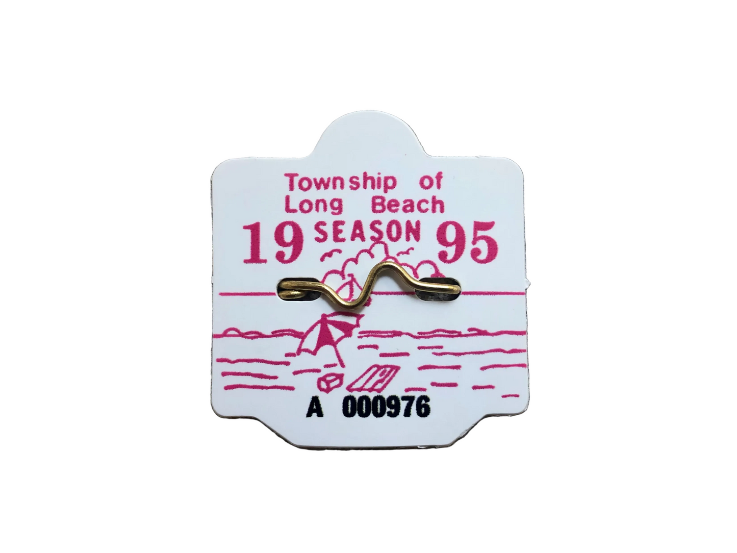 RETRO Long Beach Township 1995 Seasonal Beach Badge