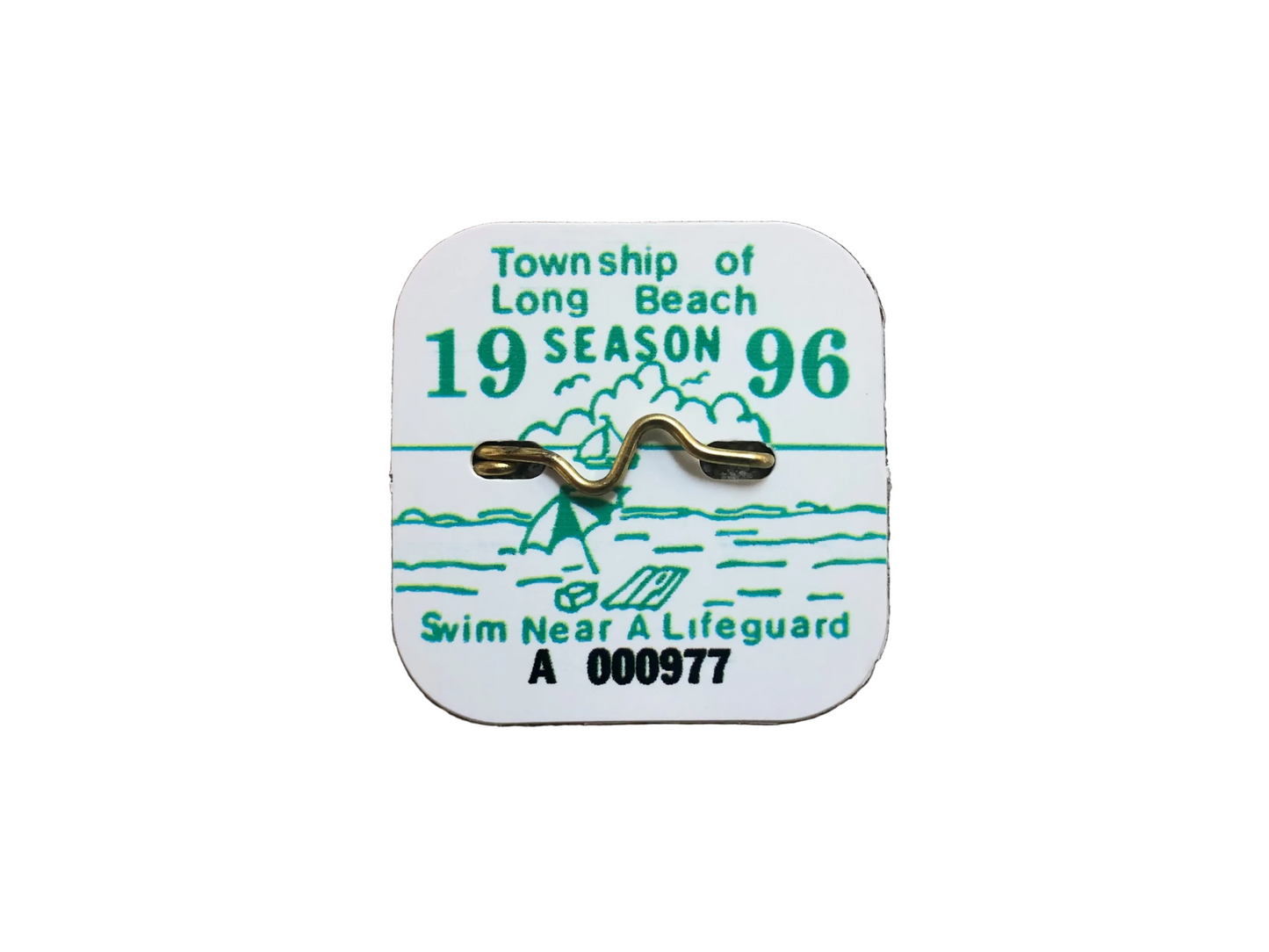 RETRO Long Beach Township 1996 Seasonal Beach Badge