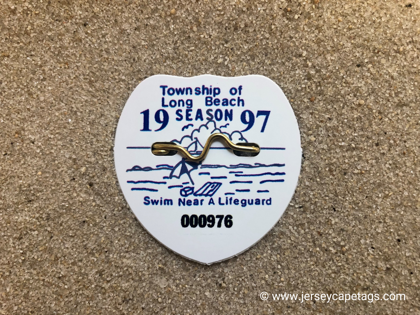 RETRO Long Beach Township 1997 Seasonal Beach Badge