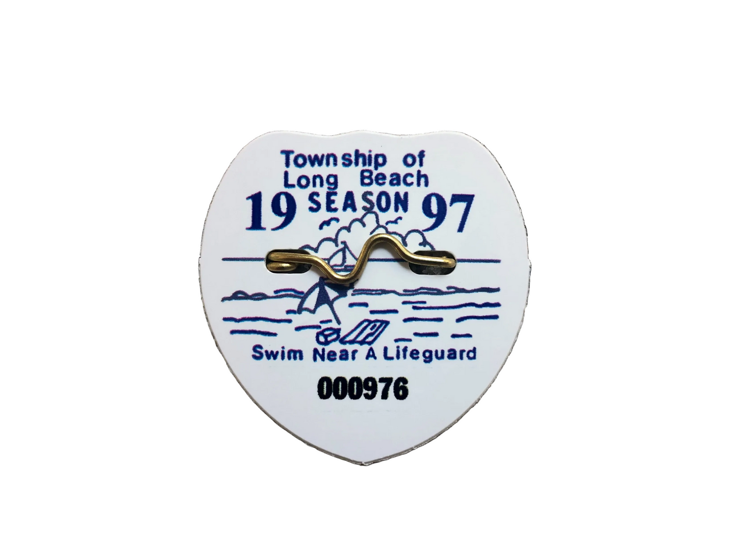 RETRO Long Beach Township 1997 Seasonal Beach Badge