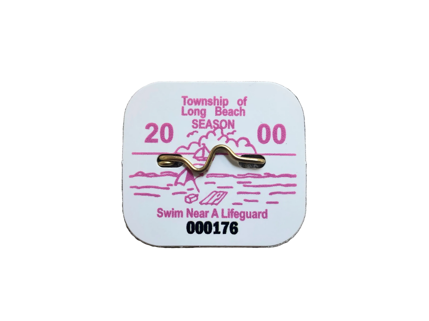 RETRO Long Beach Township 2000 Seasonal Beach Badge