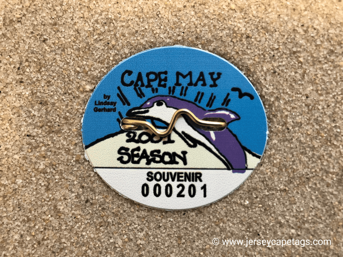 RETRO Cape May 2001 Seasonal Beach Tag