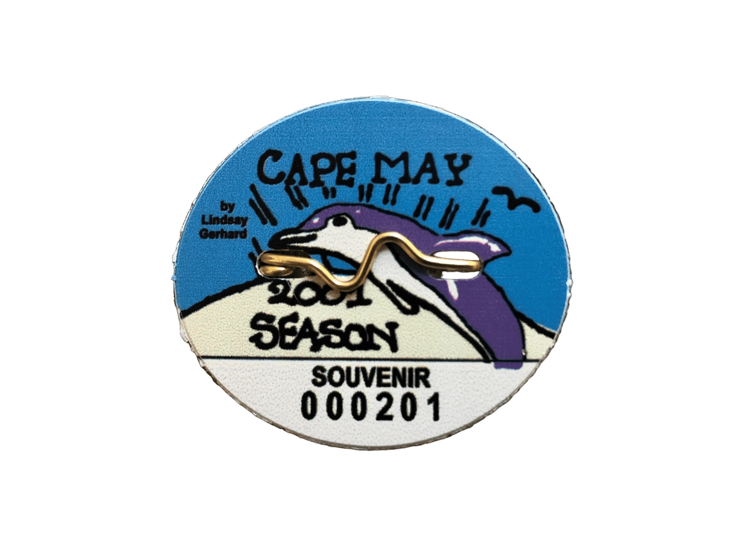 RETRO Cape May 2001 Seasonal Beach Tag