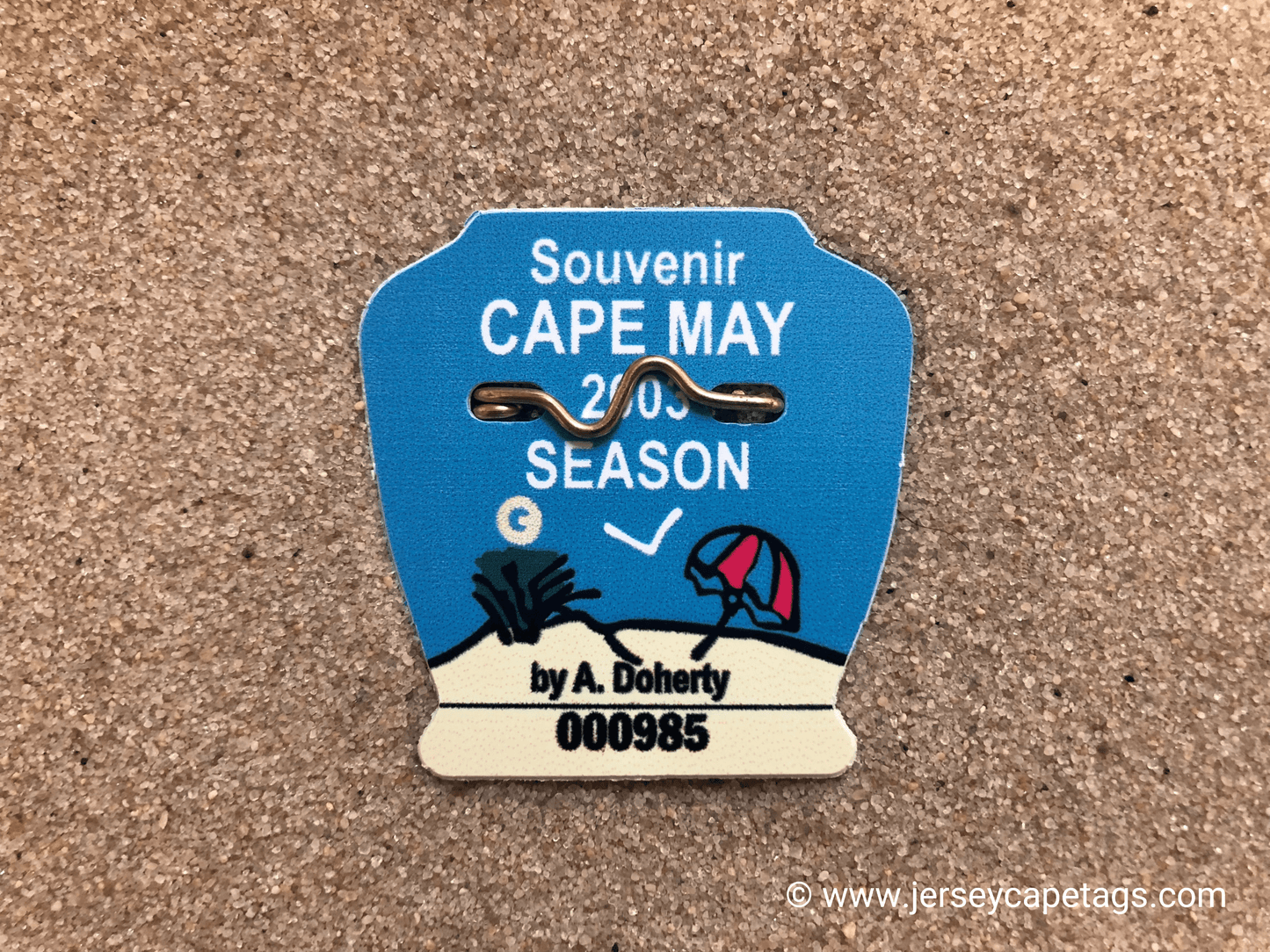 RETRO Cape May 2003 Seasonal Beach Tag