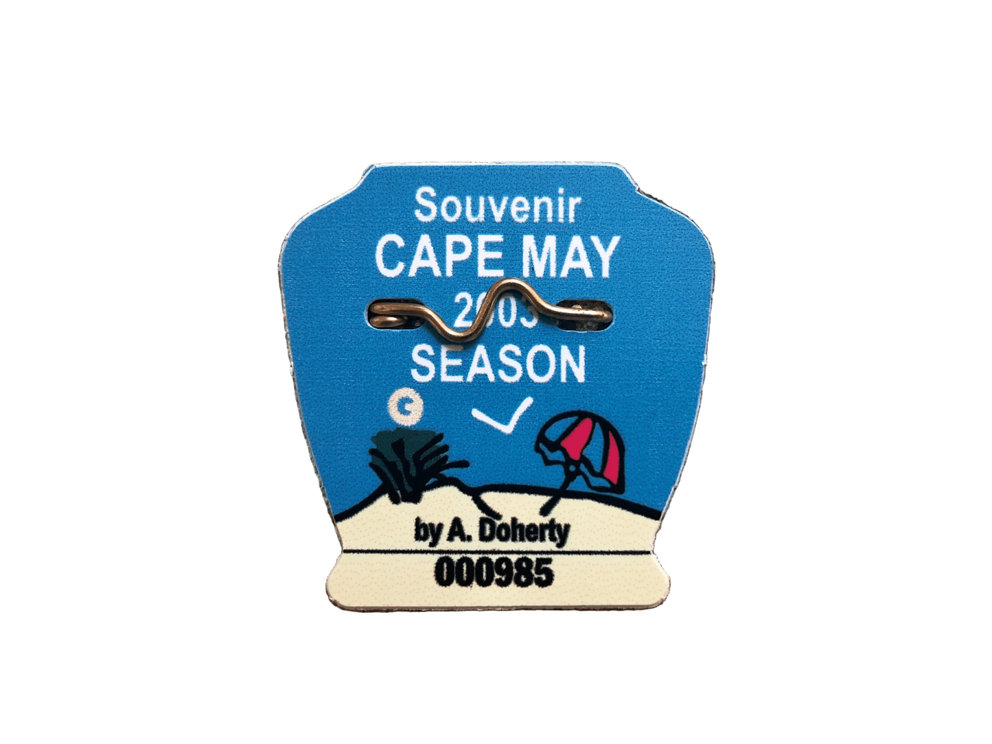 RETRO Cape May 2003 Seasonal Beach Tag