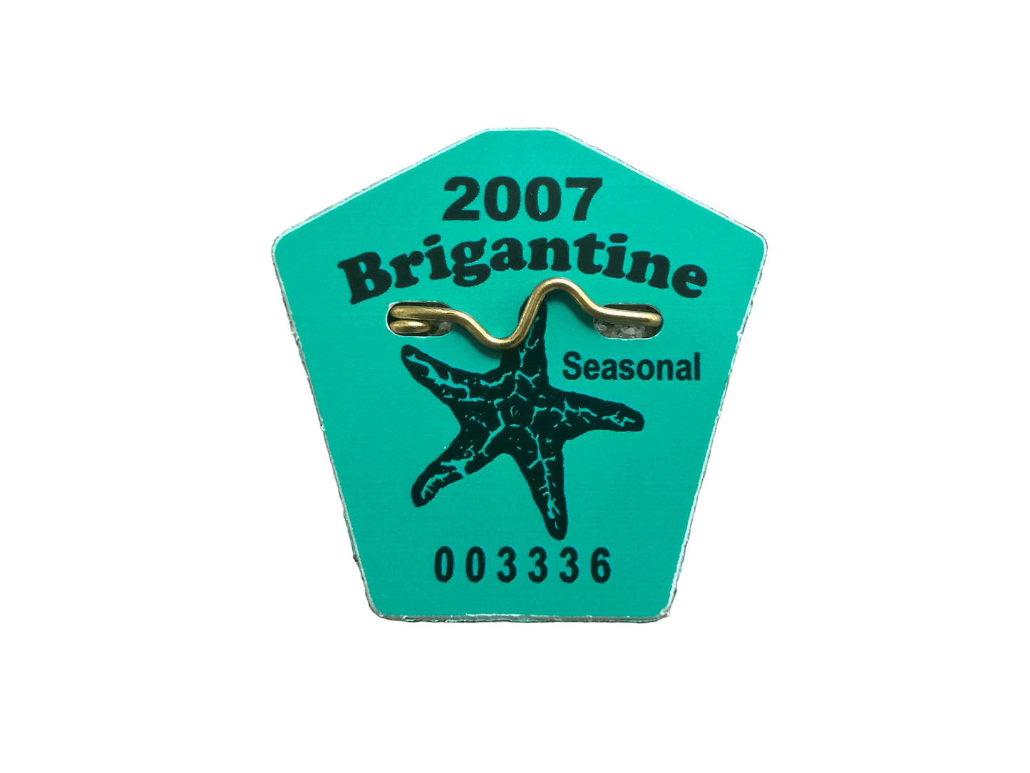 RETRO Brigantine 2007 Seasonal Beach Tag