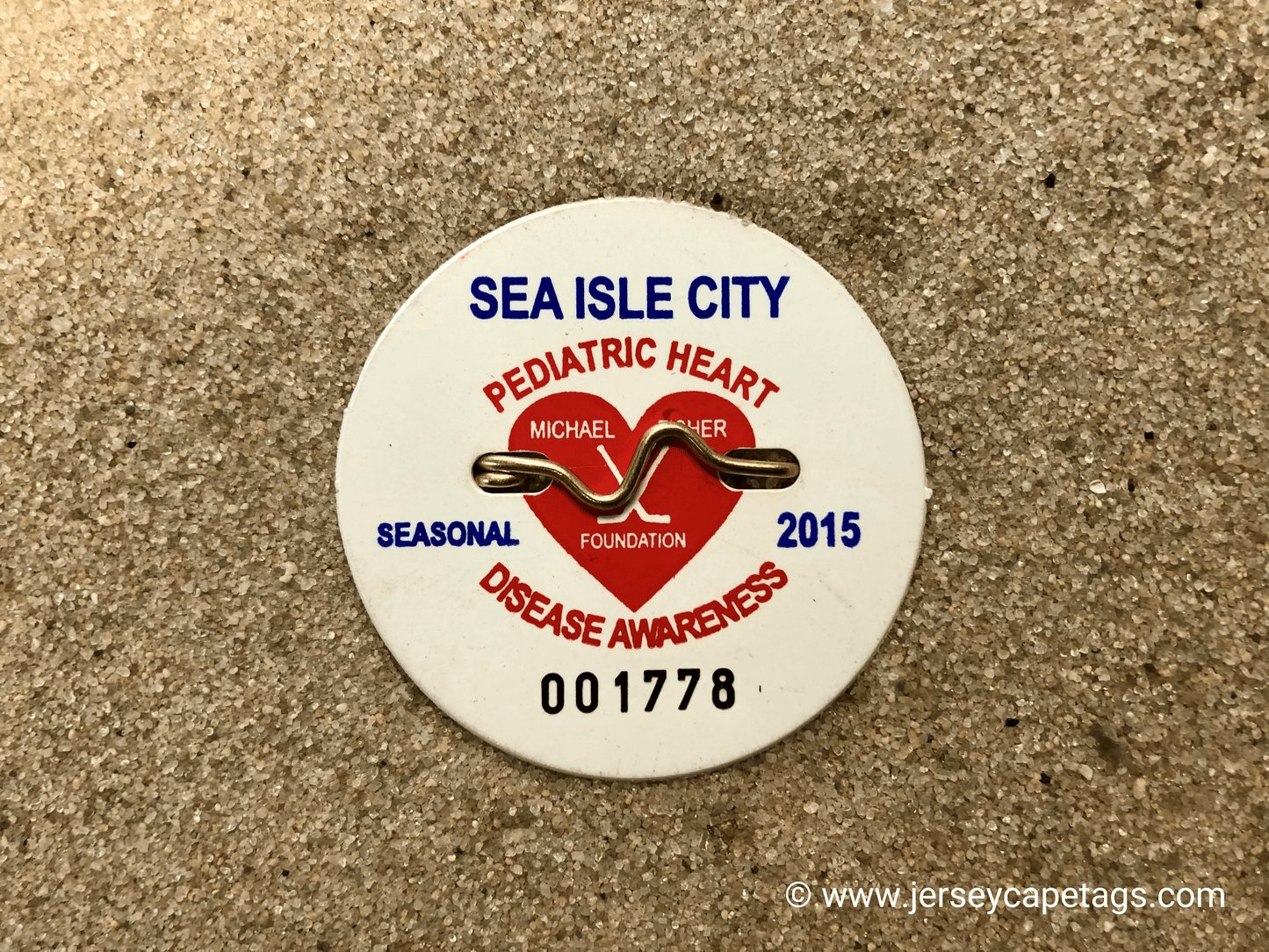 RETRO Sea Isle City 2015 Seasonal Beach Tag