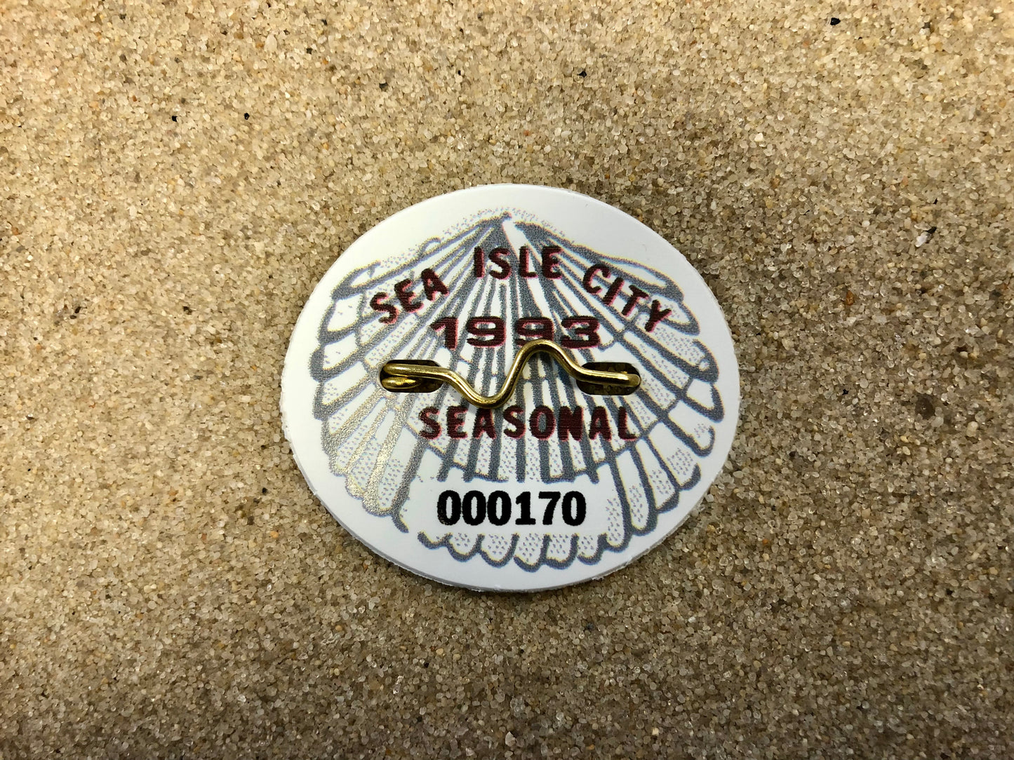 RETRO Sea Isle City 1993 Seasonal Beach Tag