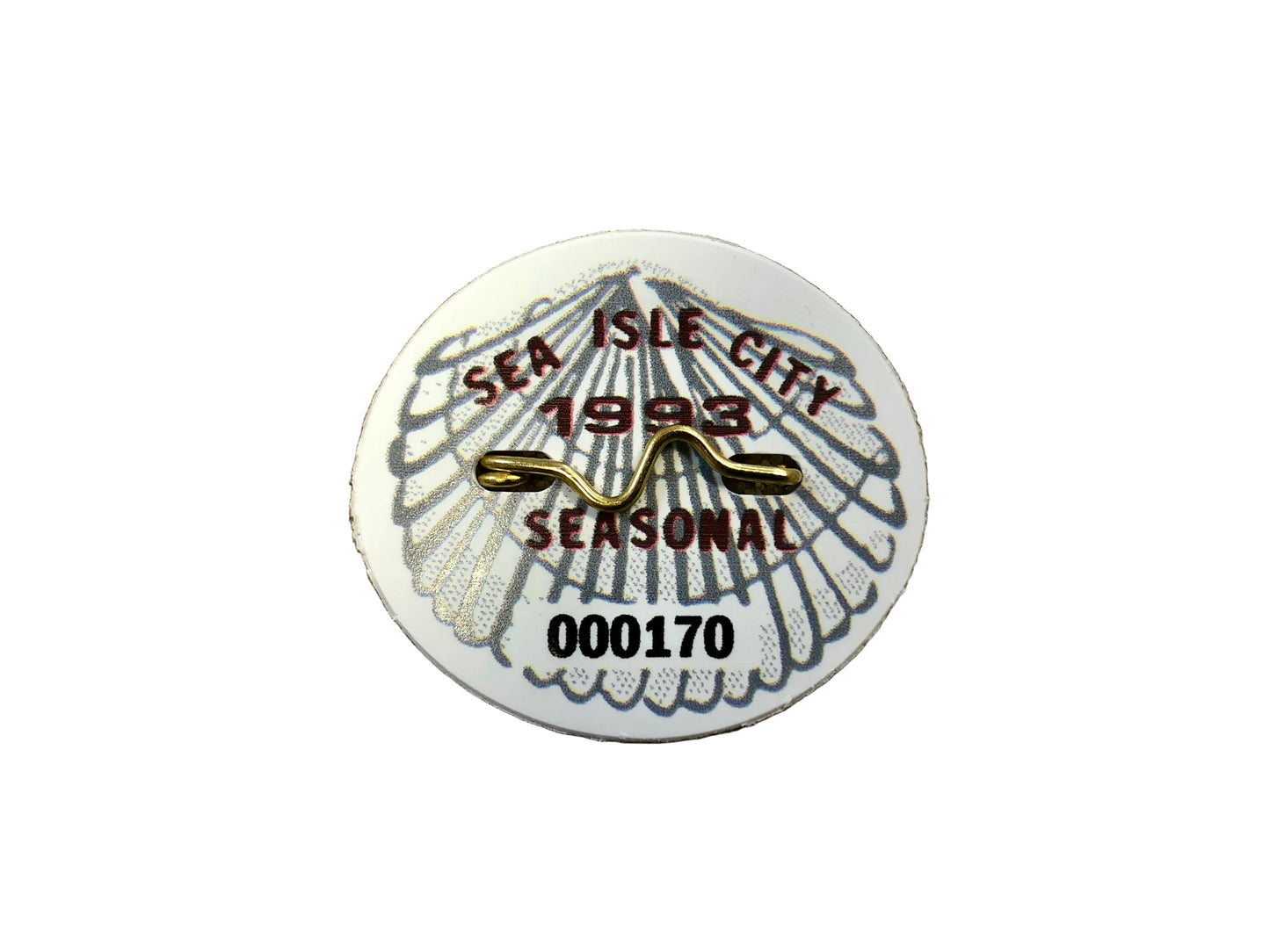 RETRO Sea Isle City 1993 Seasonal Beach Tag
