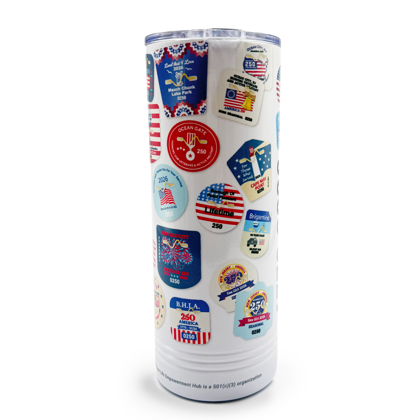 Commemorative 250th Anniversary Beach Tag Tumbler – 20 oz