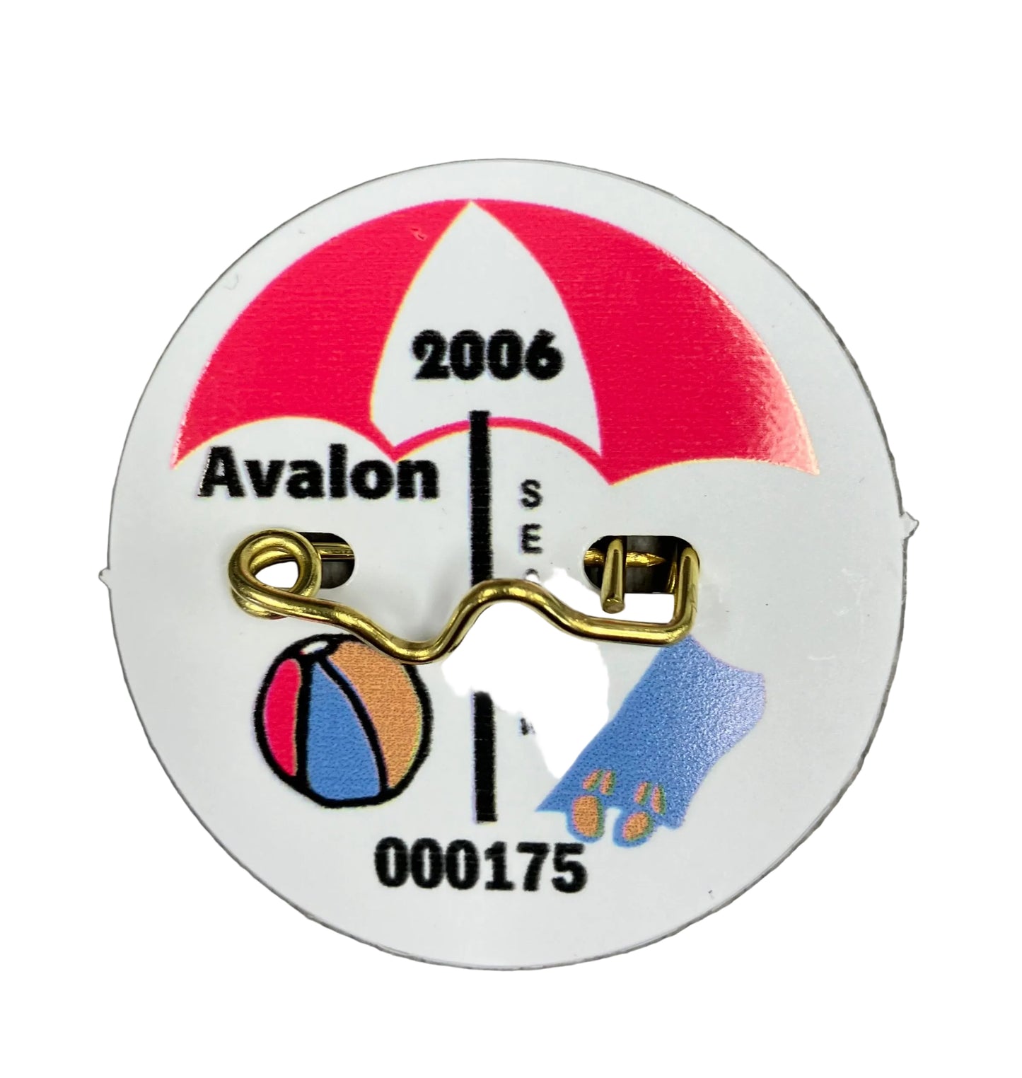 RETRO Avalon 2006 Seasonal Beach Tag