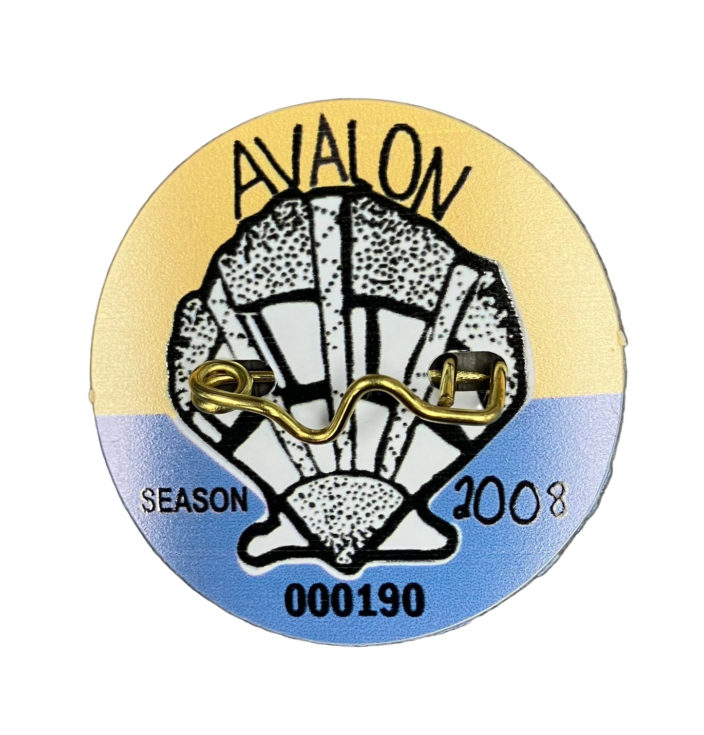 RETRO Avalon 2008 Seasonal Beach Tag