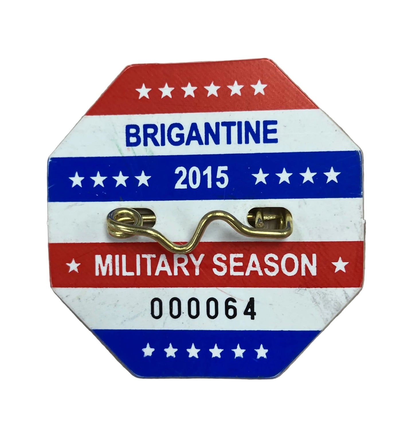 RETRO Brigantine 2015 Active Military/Veteran Seasonal Beach Tag
