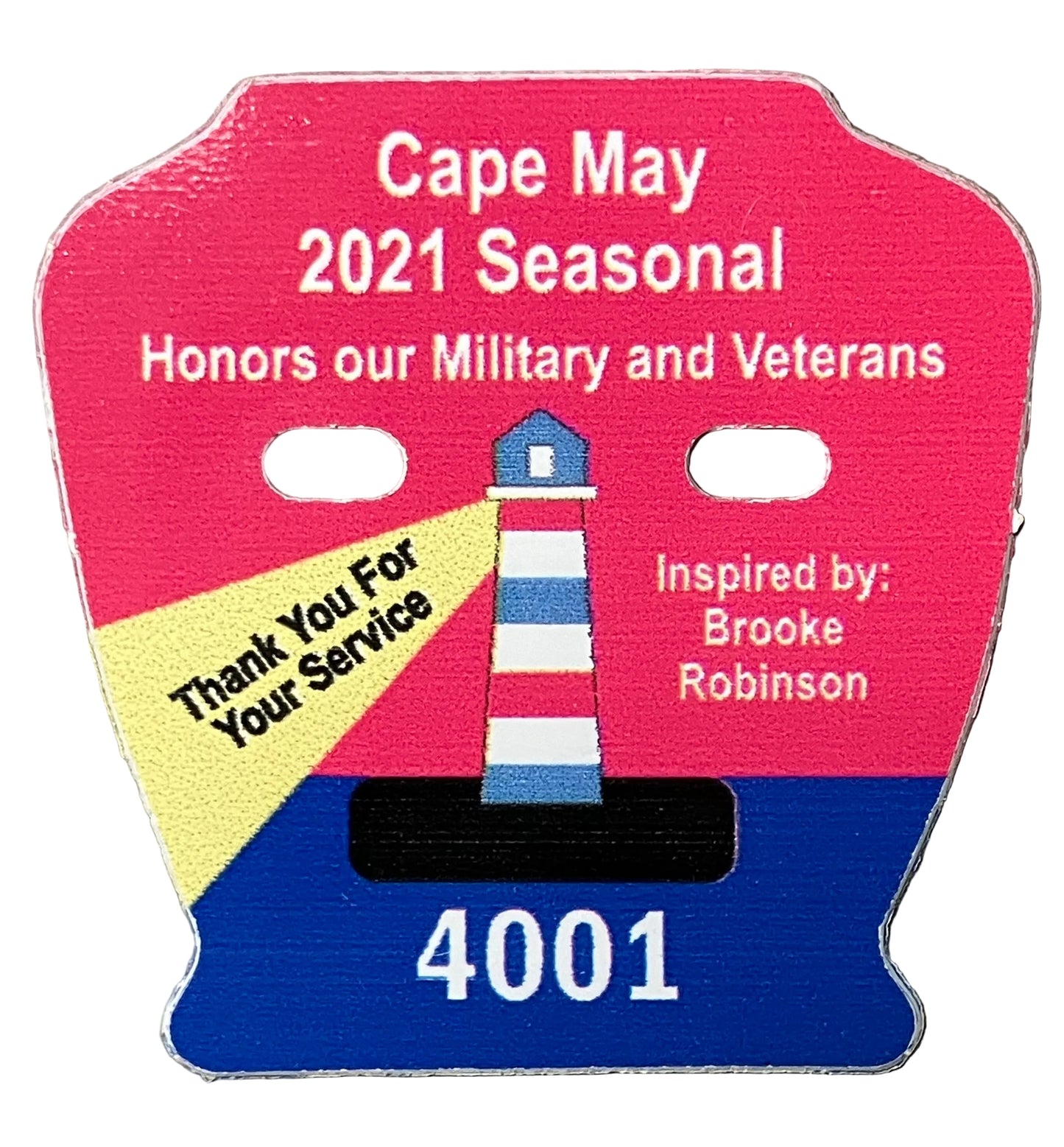 RETRO Cape May 2021 Military/Veteran Beach Badge