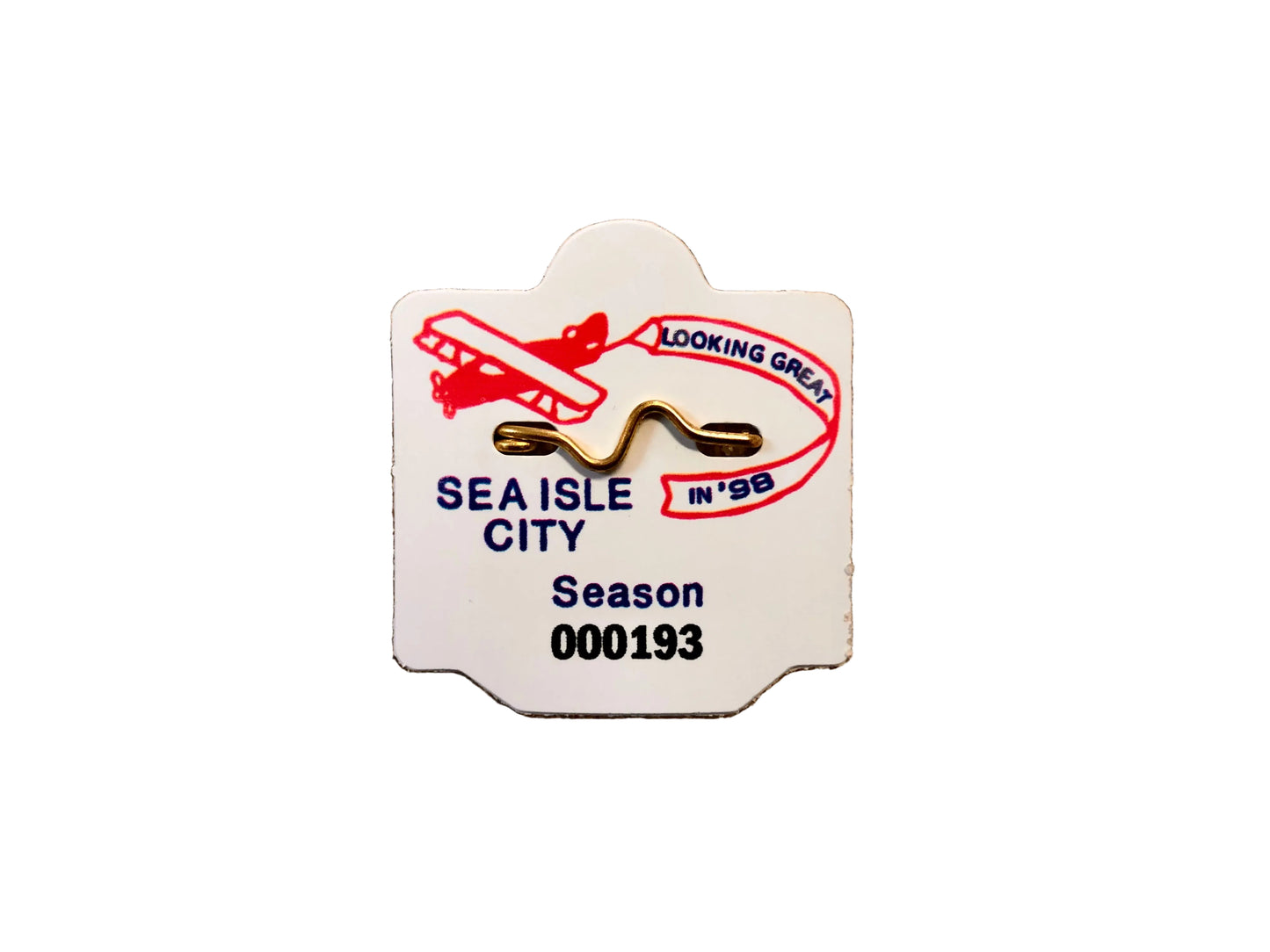 RETRO Sea Isle City 1998 Seasonal Beach Tag