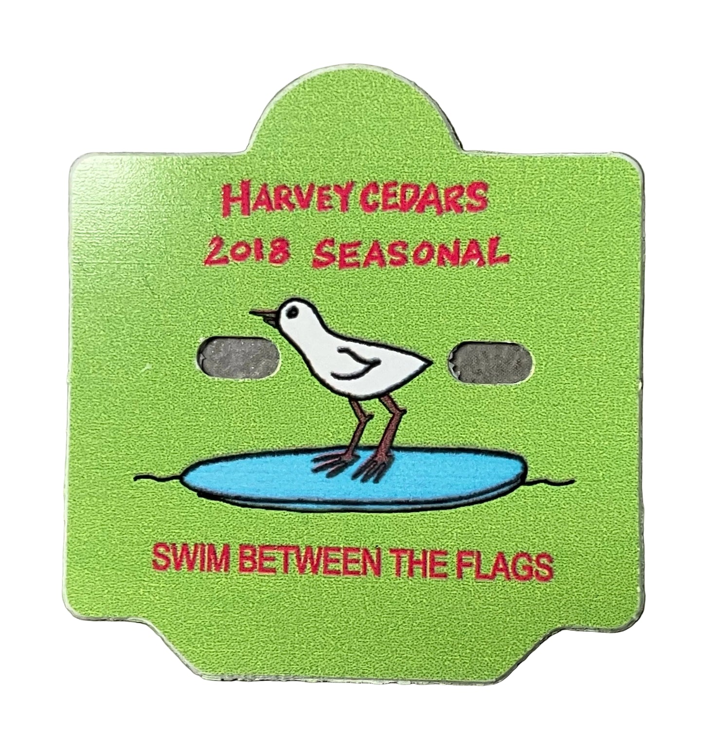 RETRO Harvey Cedars 2018 Seasonal Beach Badge