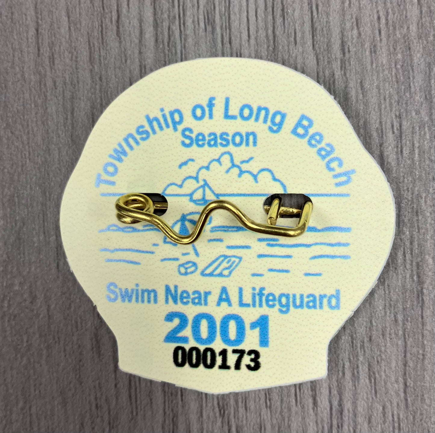 RETRO Long Beach Township 2001 Seasonal Beach Badge