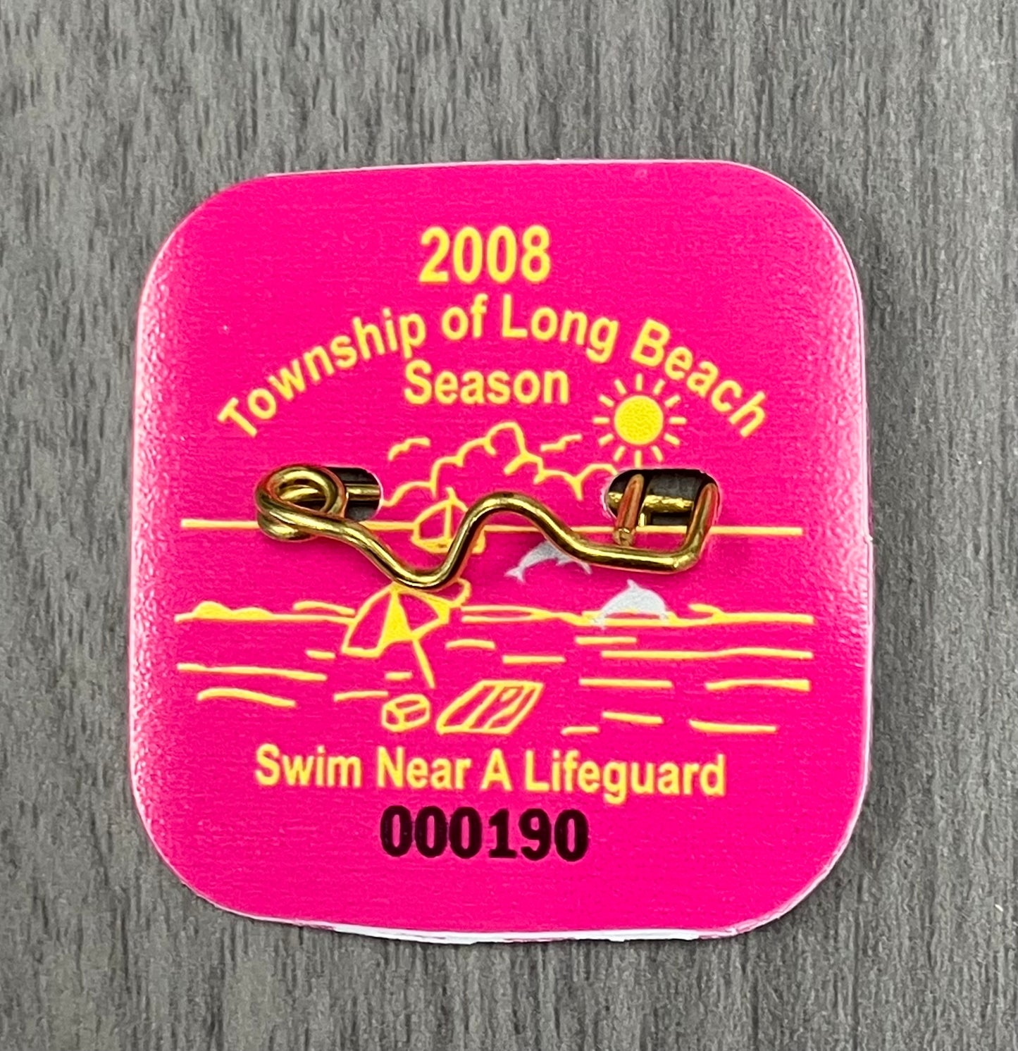 RETRO Long Beach Township 2008 Seasonal Beach Badge