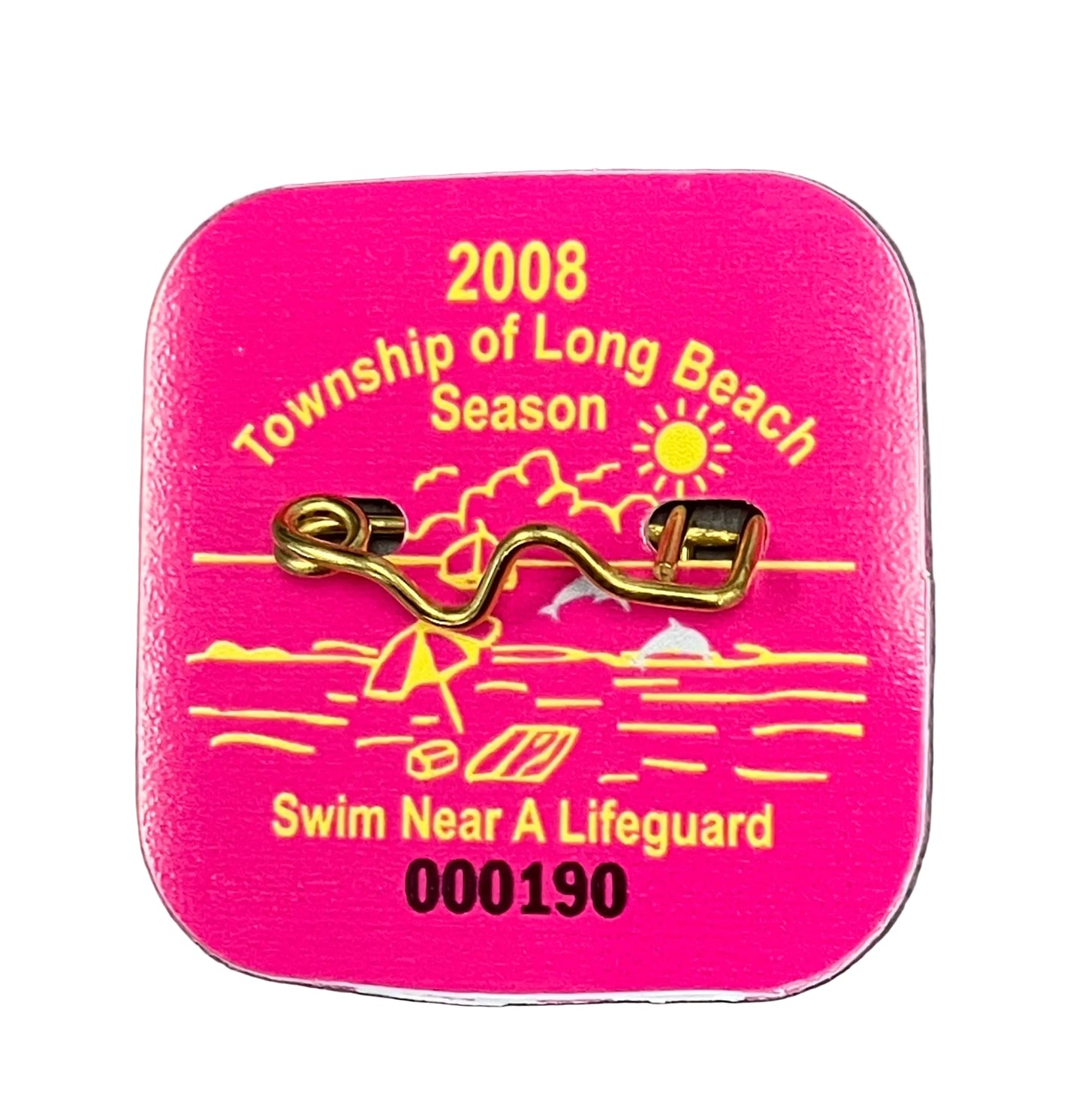 RETRO Long Beach Township 2008 Seasonal Beach Badge