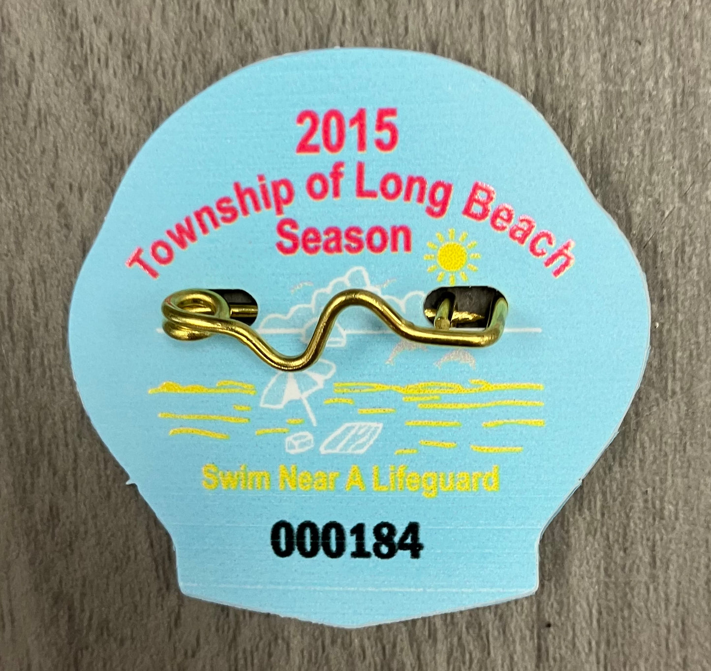 RETRO Long Beach Township 2015 Seasonal Beach Badge