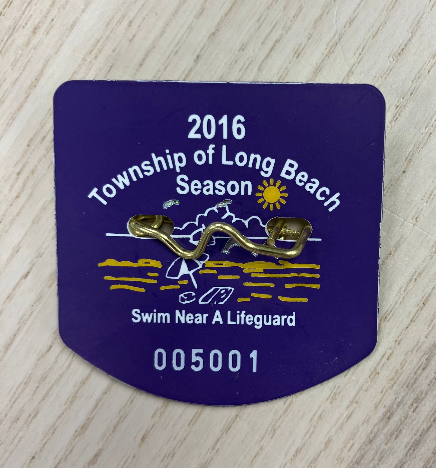 RETRO Long Beach Township 2016 Seasonal Beach Tag