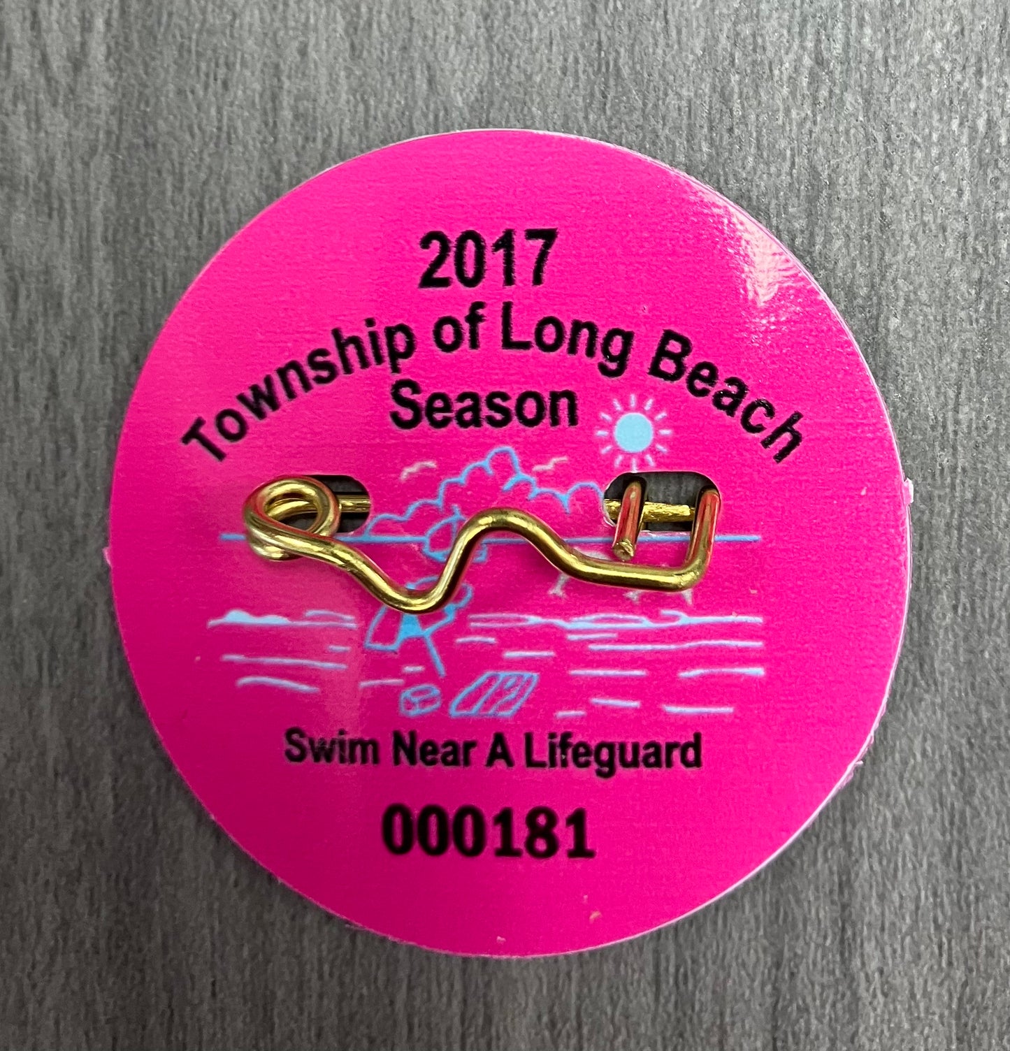 RETRO Long Beach Township 2017 Seasonal Beach Badge