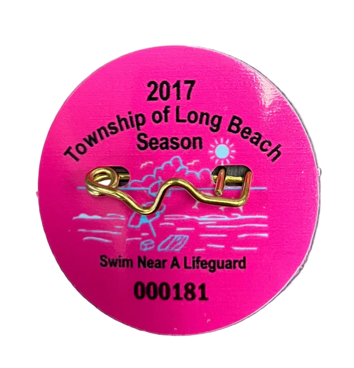 RETRO Long Beach Township 2017 Seasonal Beach Badge