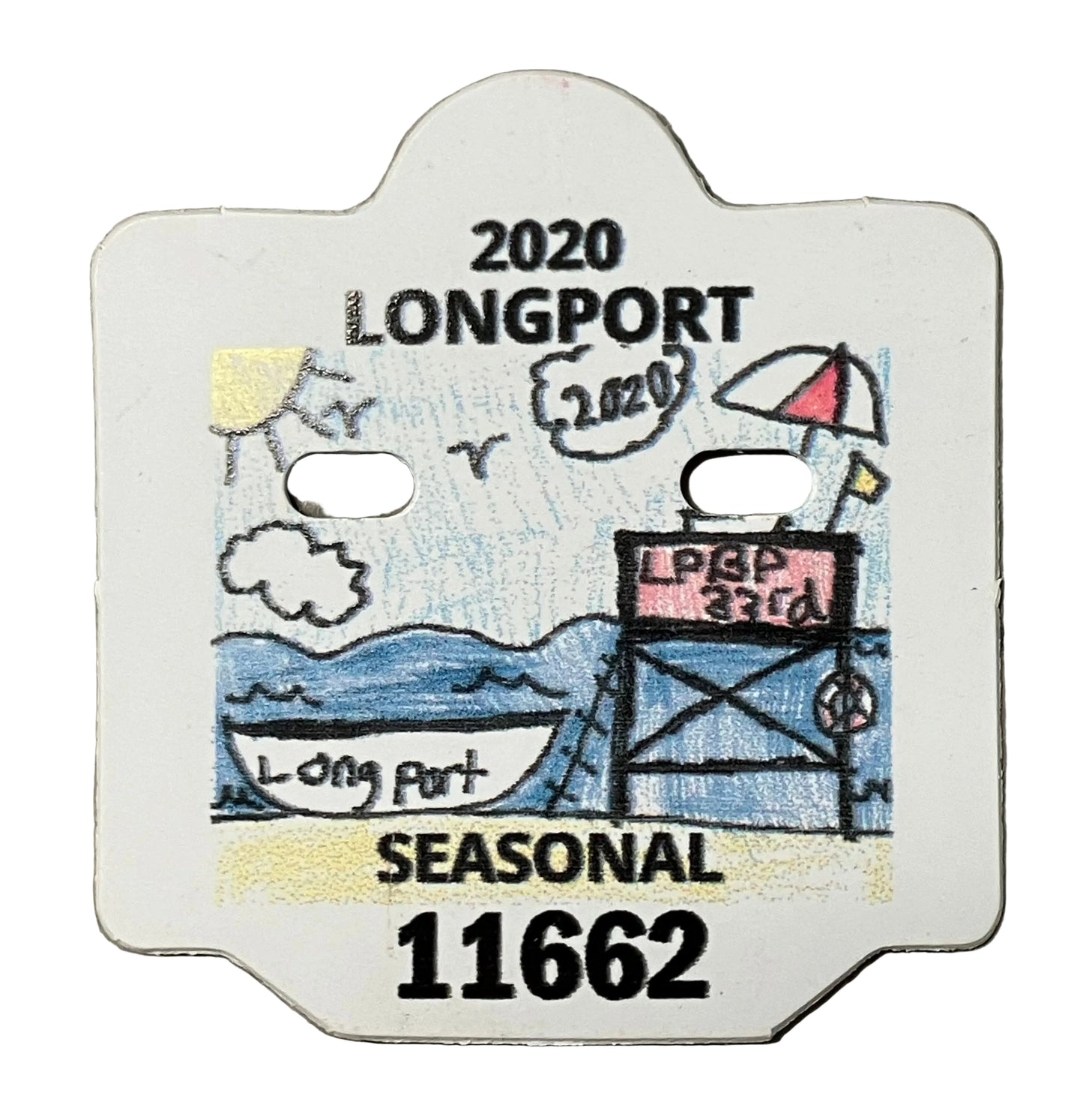 RETRO Longport 2020 Seasonal Beach Badge