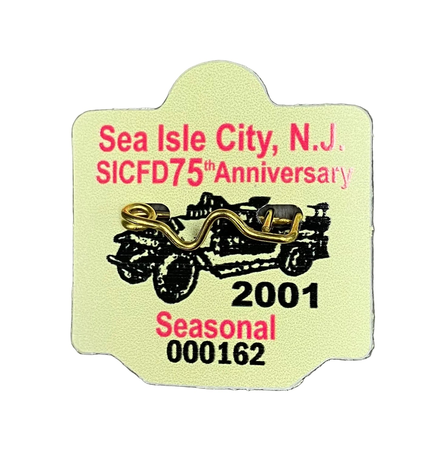 RETRO Sea Isle City 2001 Seasonal Beach Tag