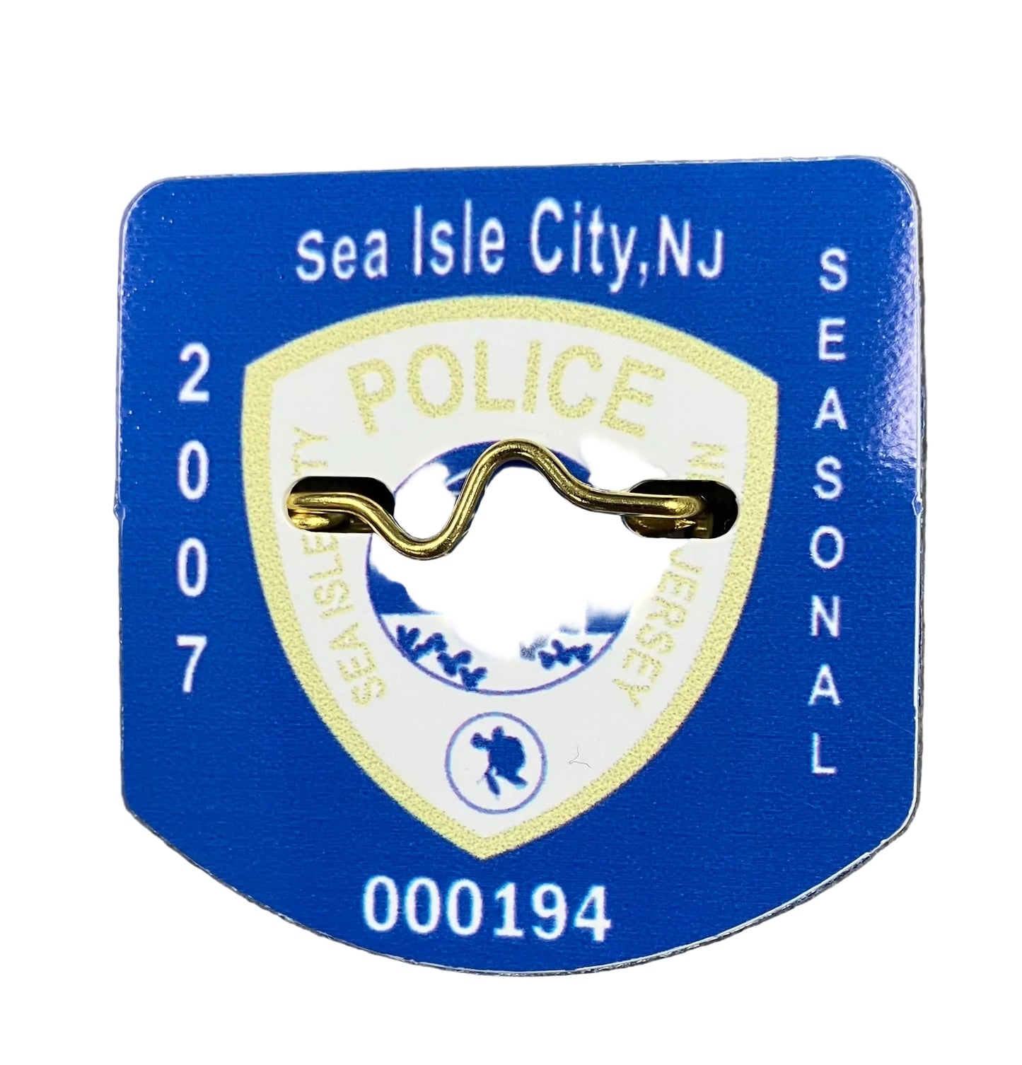 RETRO Sea Isle City 2007 Seasonal Beach Tag