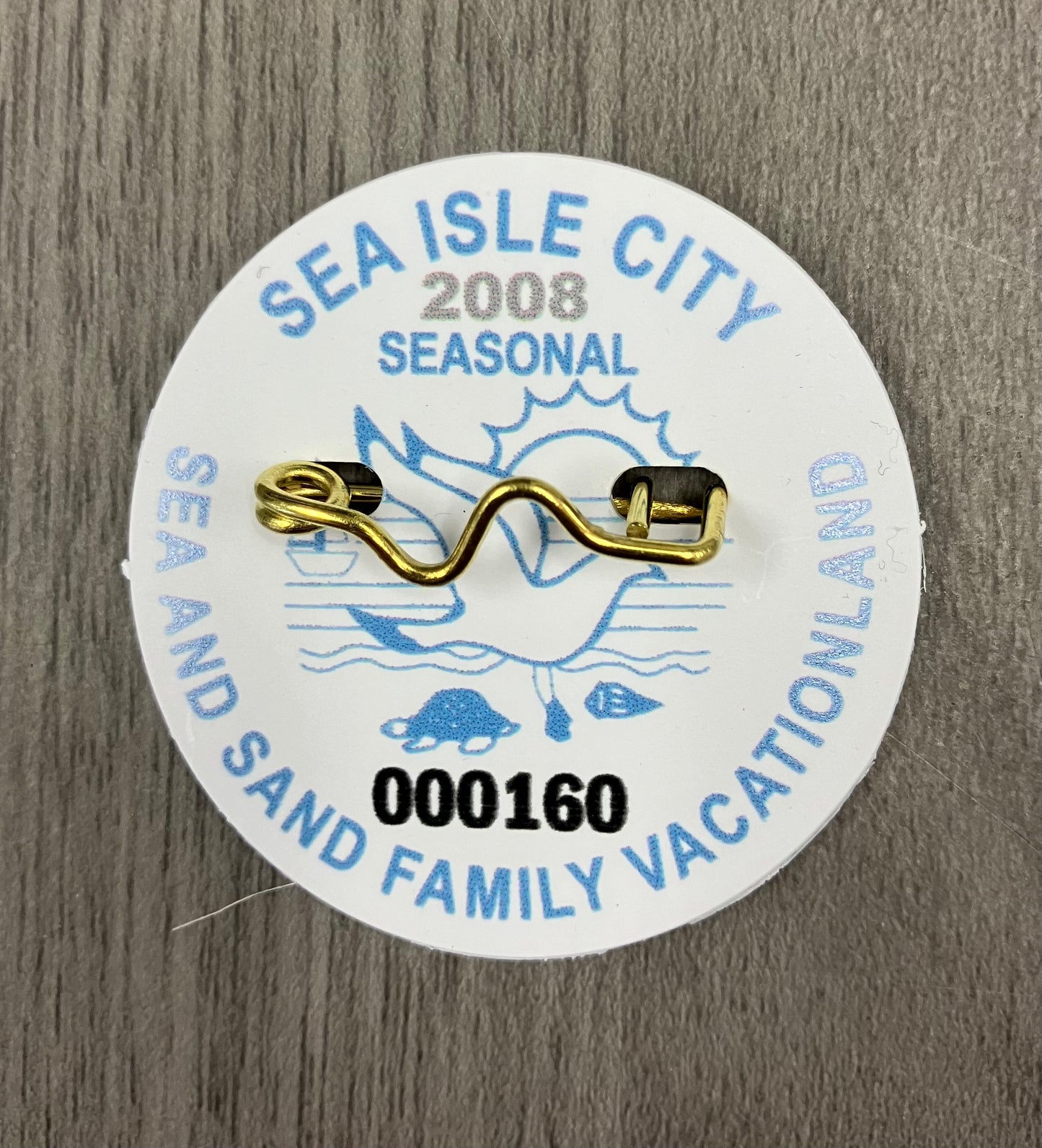 RETRO Sea Isle City 2008 Seasonal Beach Tag