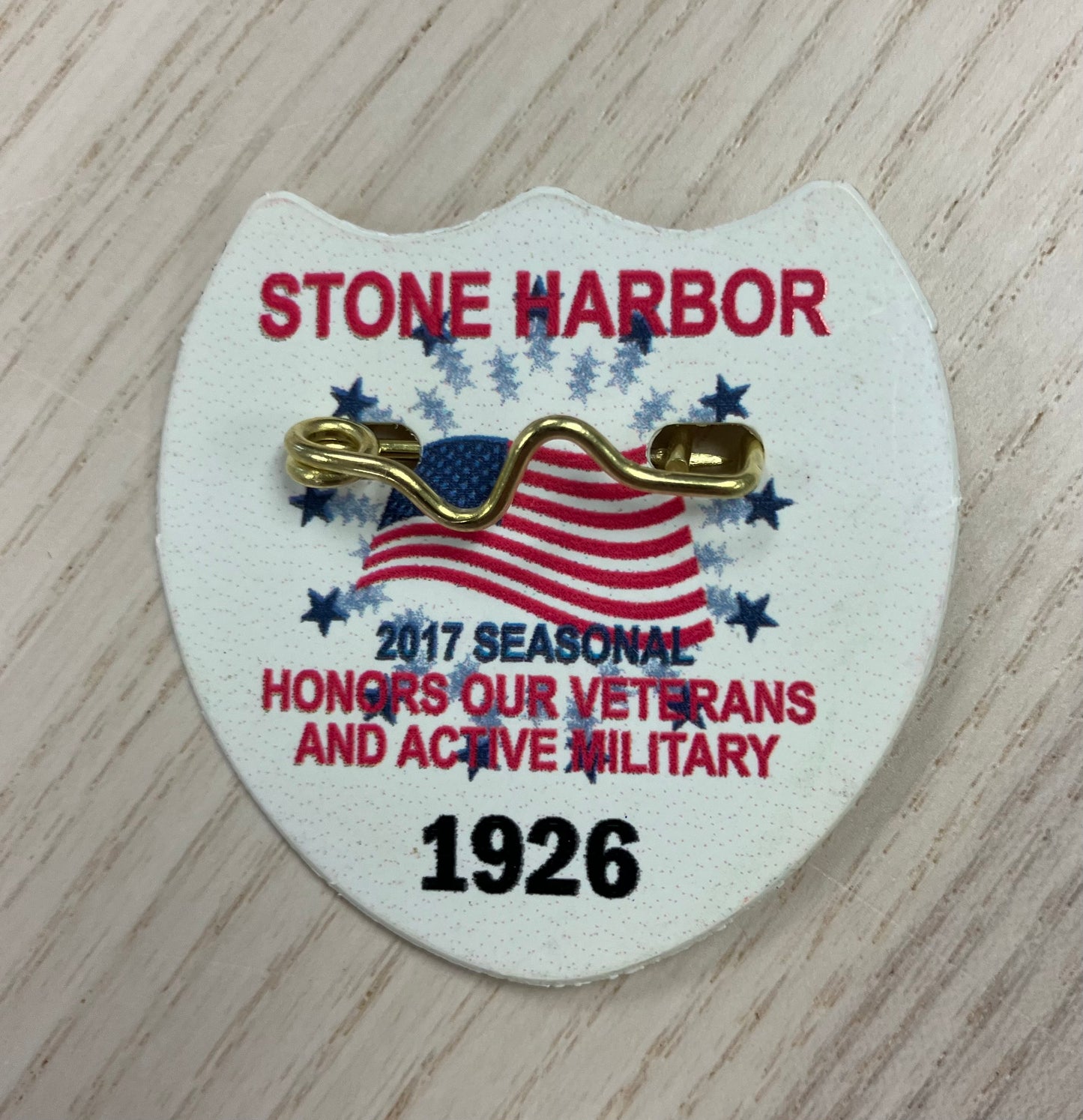 RETRO Stone Harbor 2017 Active Military/Veteran Seasonal Beach Tag