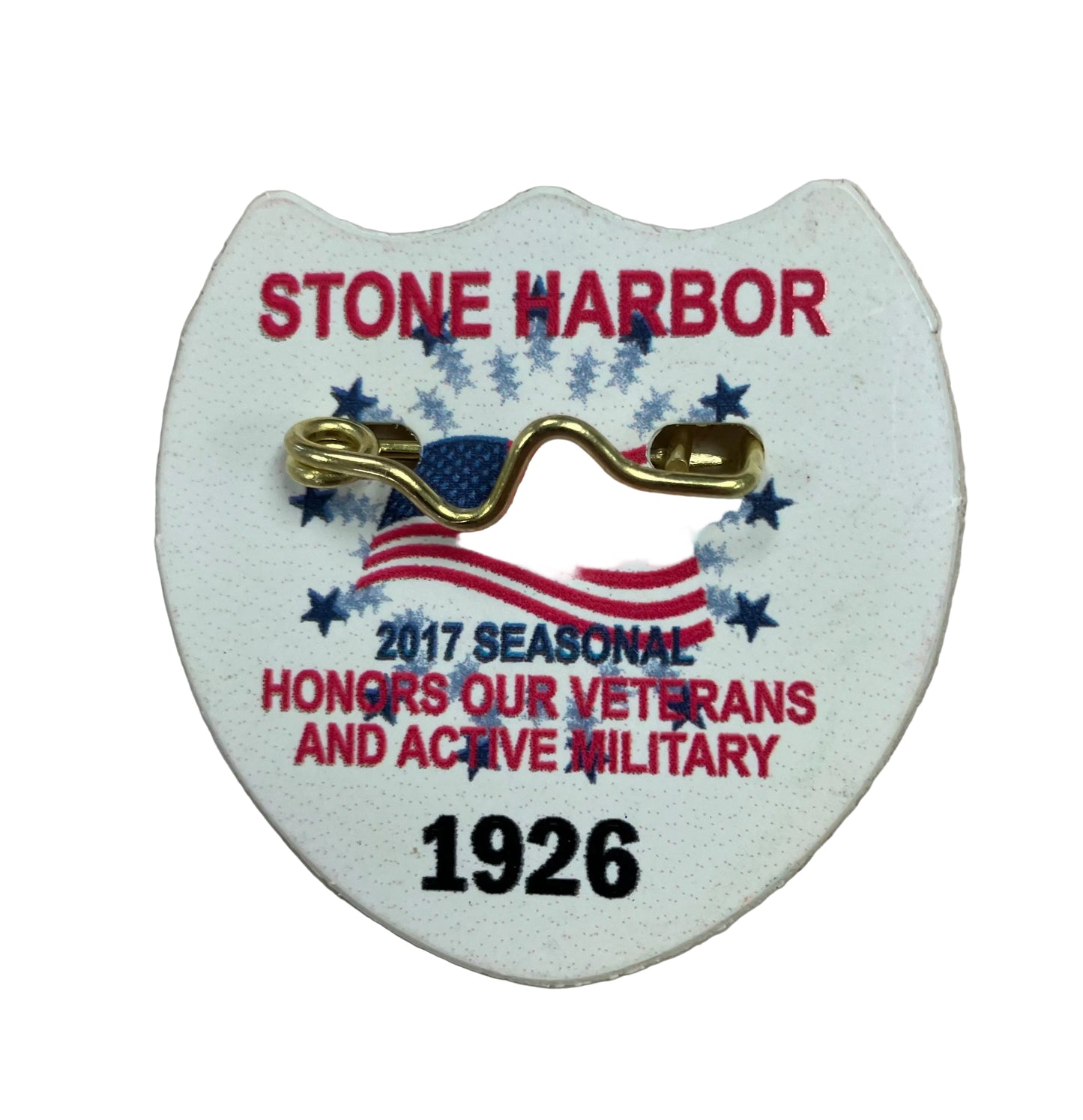 RETRO Stone Harbor 2017 Active Military/Veteran Seasonal Beach Tag