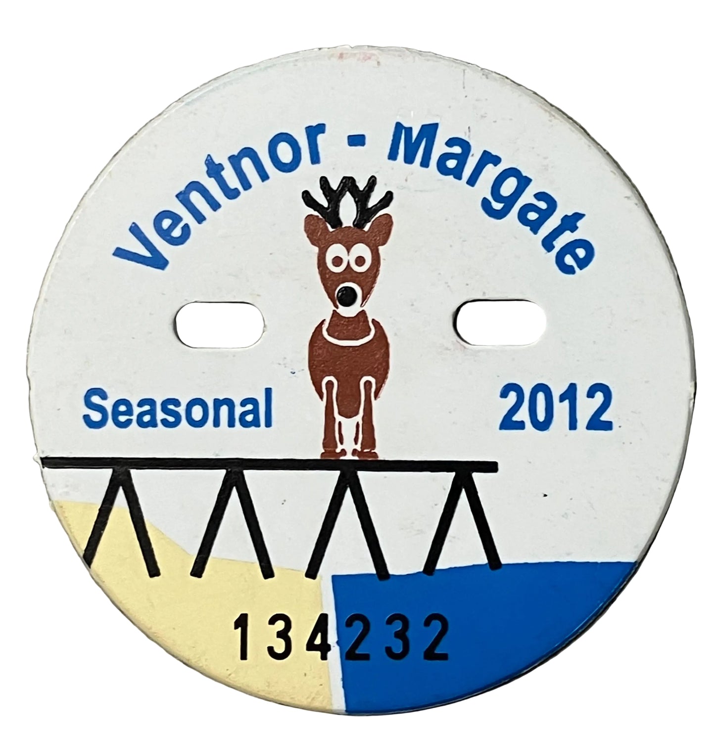 RETRO Ventnor 2012 Seasonal Beach Badge