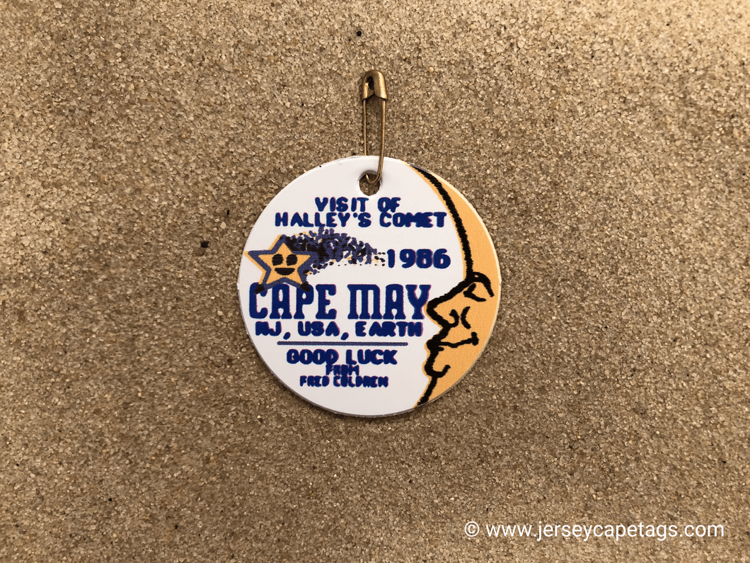 Cape May 1986 Haley's Comet Novelty Beach Tag