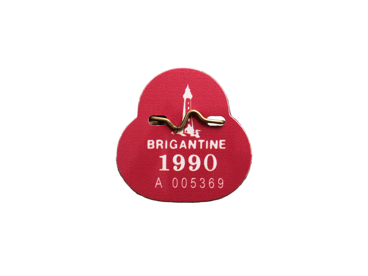 RETRO Brigantine 1990 Seasonal Beach Tag