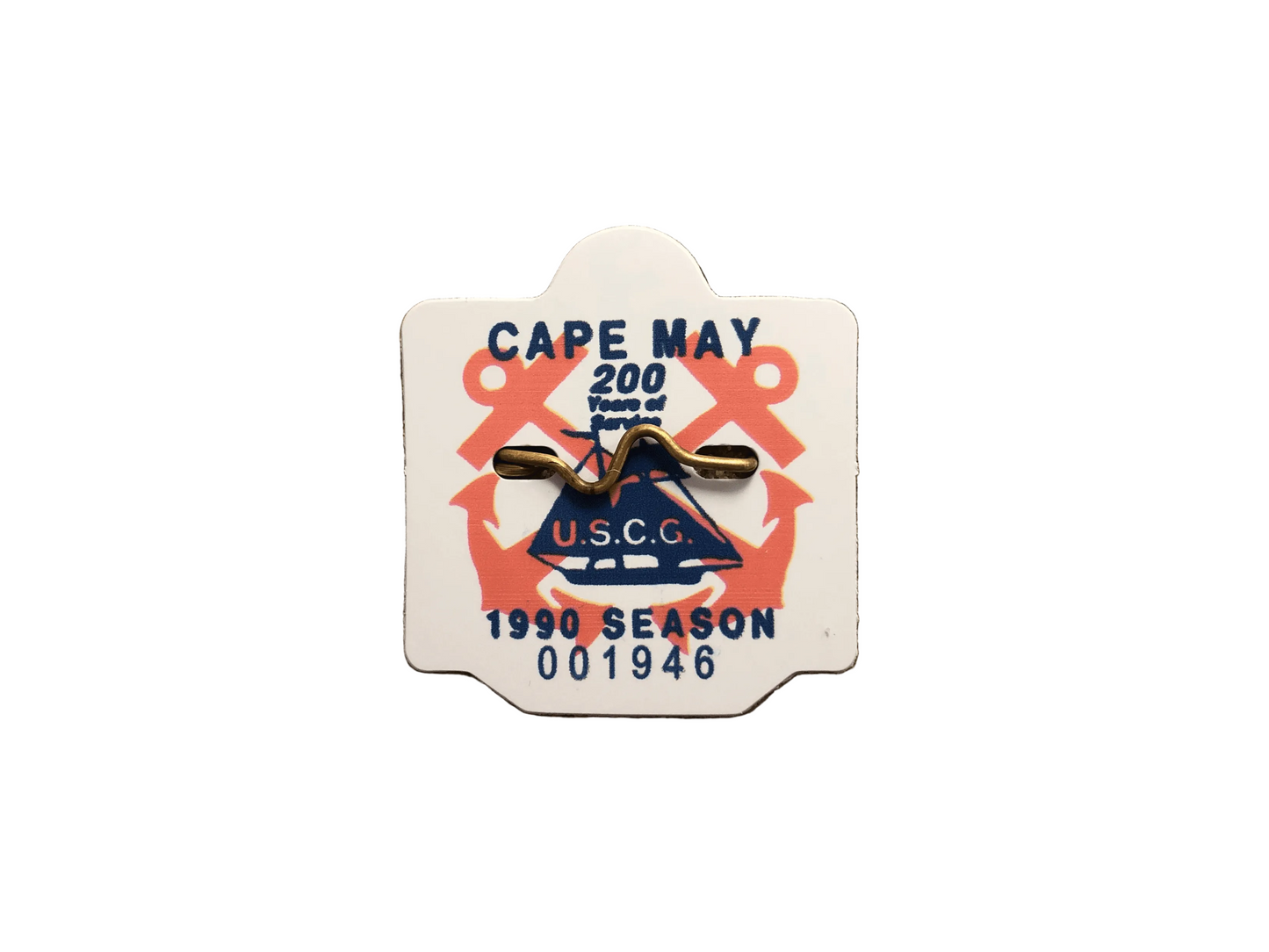 RETRO Cape May 1990 Seasonal Beach Tag
