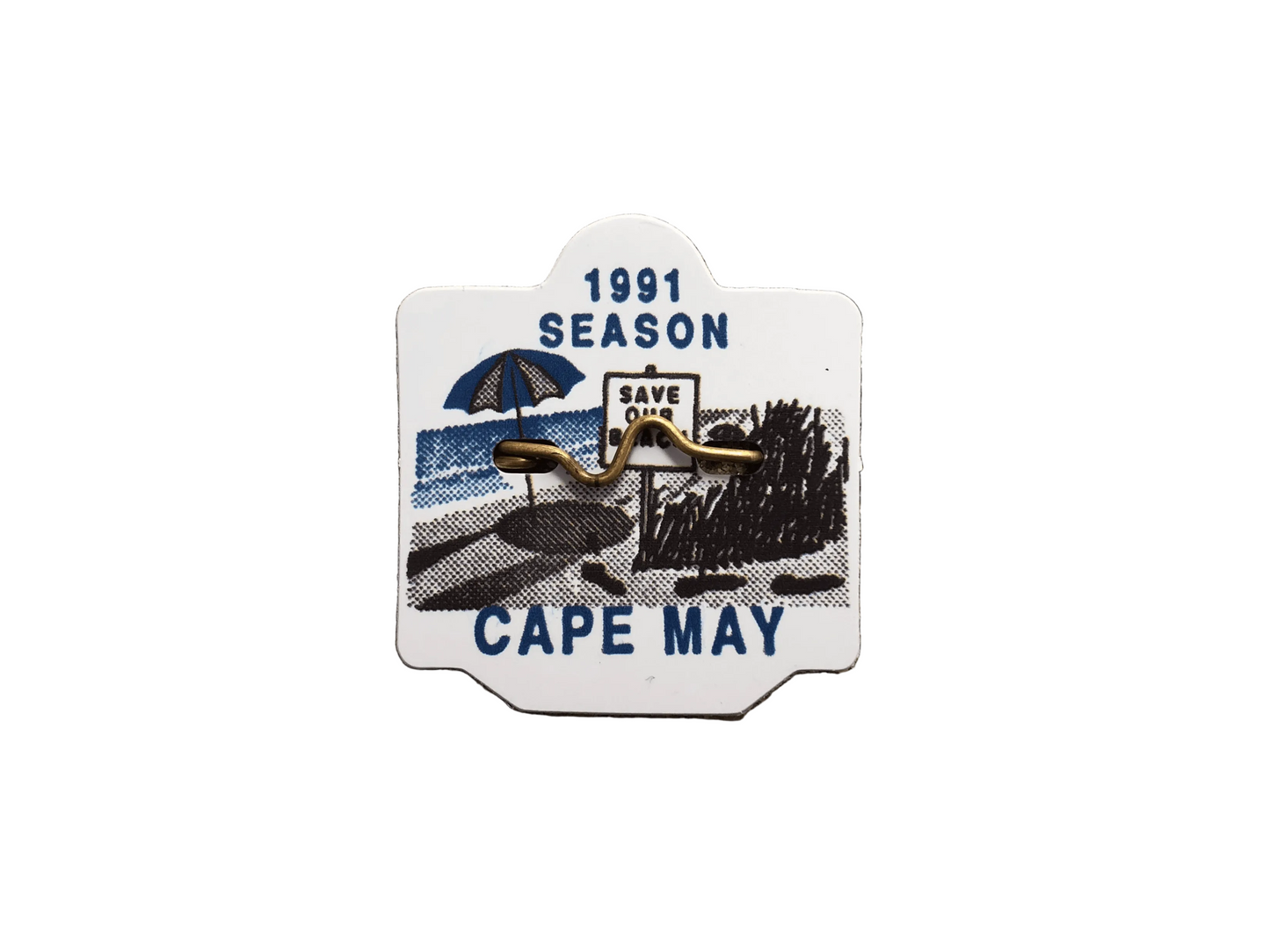 RETRO Cape May 1991 Seasonal Beach Tag