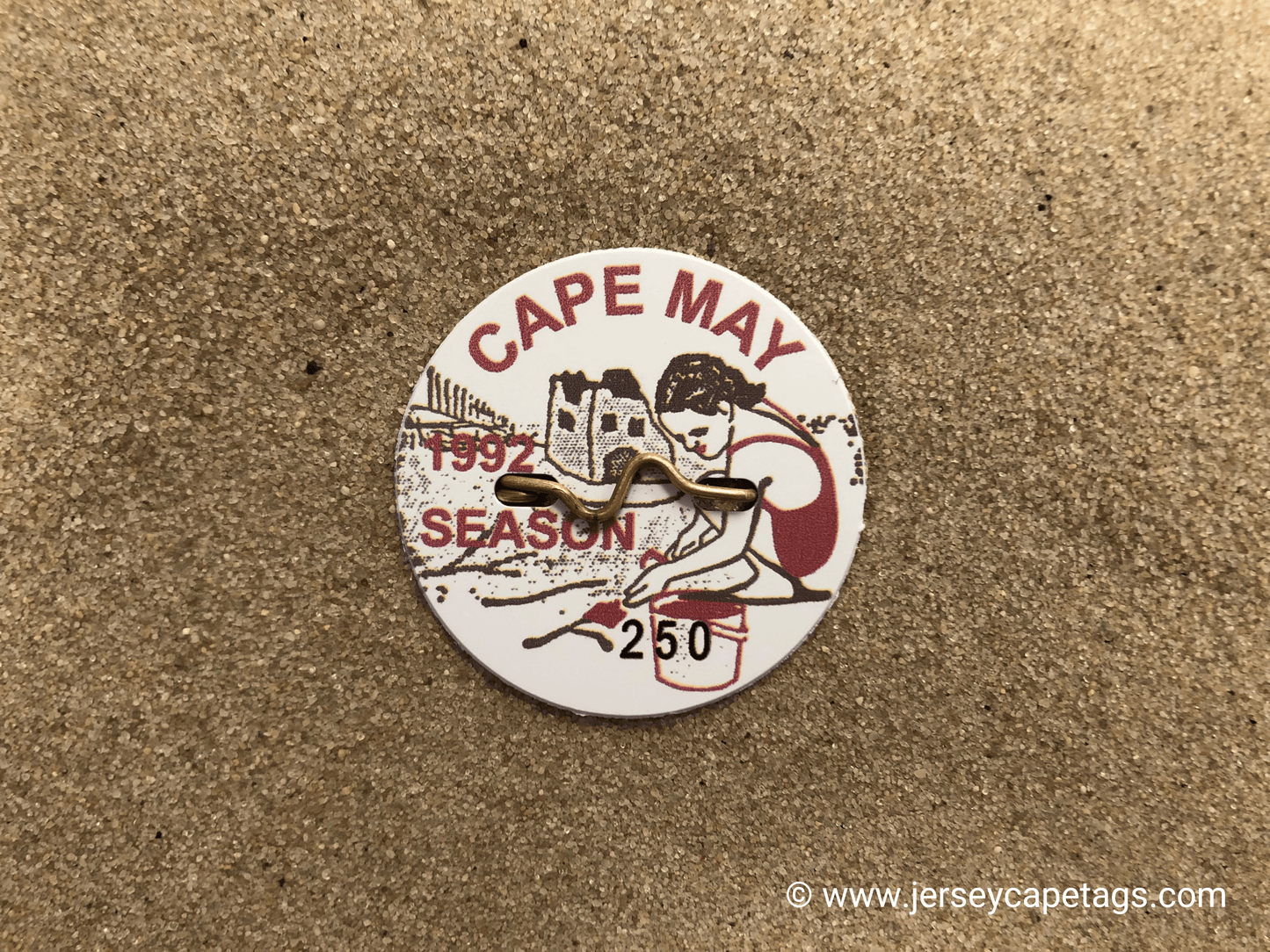 RETRO Cape May 1992 Seasonal Beach Tag