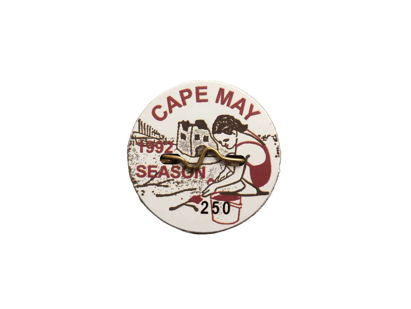 RETRO Cape May 1992 Seasonal Beach Tag