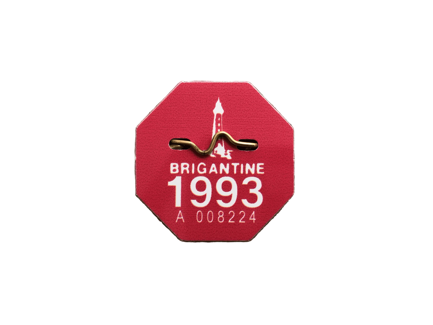 RETRO Brigantine 1993 Seasonal Beach Tag