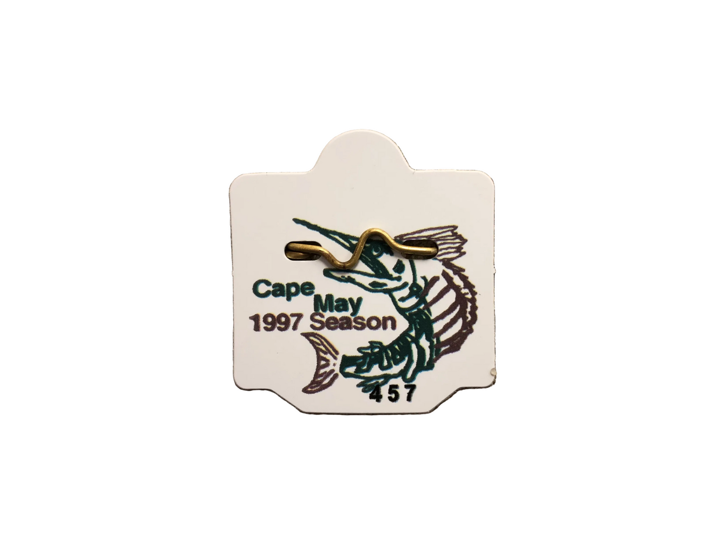 RETRO Cape May 1997 Seasonal Beach Tag