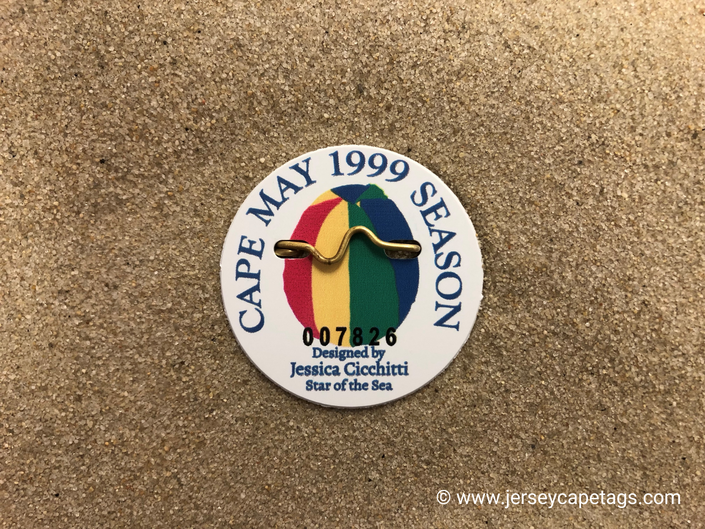 RETRO Cape May 1999 Seasonal Beach Tag