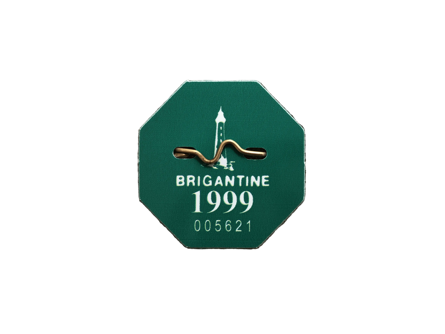 RETRO Brigantine 1999 Seasonal Beach Tag