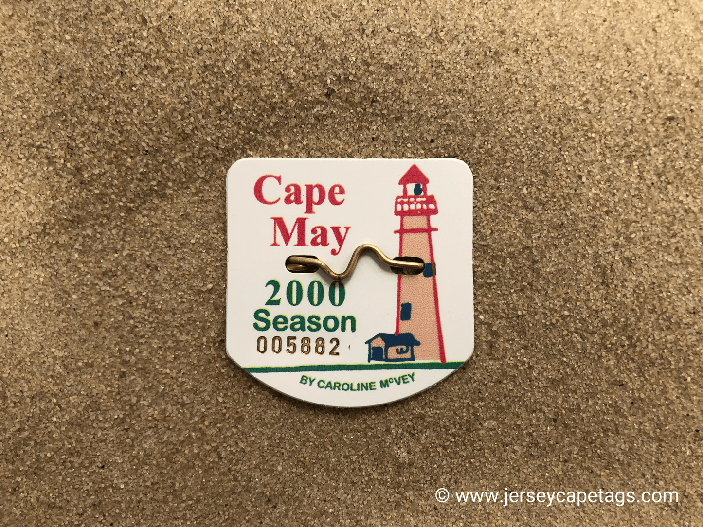 RETRO Cape May 2000 Seasonal Beach Tag
