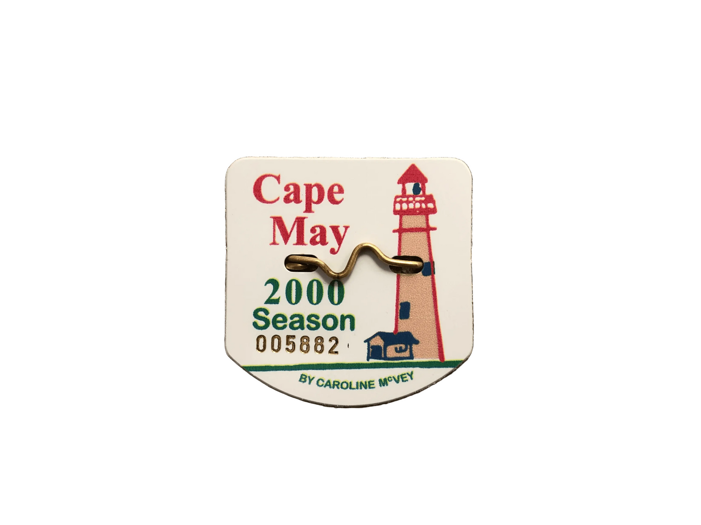 RETRO Cape May 2000 Seasonal Beach Tag